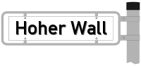 Strassenschild vom Hoher Wall