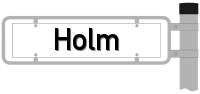 Strassenschild vom Holm