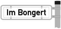 Strassenschild vom Im Bongert