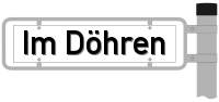 Strassenschild vom Im Döhren