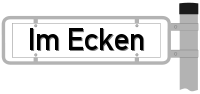 Strassenschild vom Im Ecken