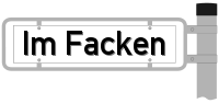 Strassenschild vom Im Facken