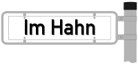 Strassenschild vom Im Hahn