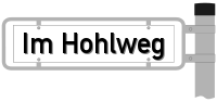 Strassenschild vom Im Hohlweg