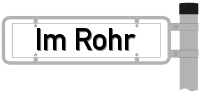 Strassenschild vom Im Rohr