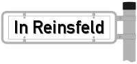 Strassenschild vom In Reinsfeld