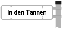 Strassenschild vom In den Tannen