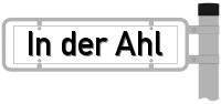 Strassenschild vom In der Ahl