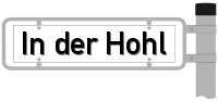 Strassenschild vom In der Hohl