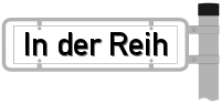 Strassenschild vom In der Reih