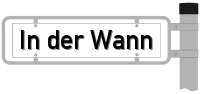 Strassenschild vom In der Wann