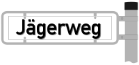 Schild Jägerweg