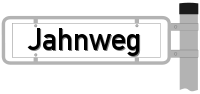 Straßenschild: Jahnweg