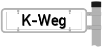 Straßenschild: K-Weg