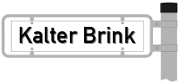 Strassenschild vom Kalter Brink