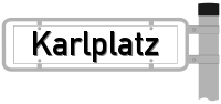 Strassenschild vom Karlplatz