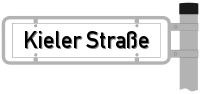 Straßenschild: Kieler Straße