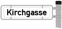 Straßenschild: Kirchgasse