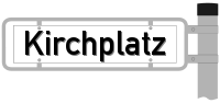 Strassenschild vom Kirchplatz