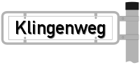 Straßenschild: Klingenweg