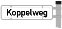 Straßenschild: Koppelweg