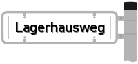 Strassenschild vom Lagerhausweg