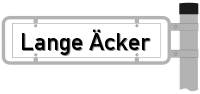 Strassenschild vom Lange Äcker