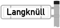 Strassenschild vom Langknüll