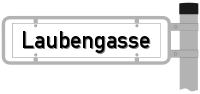 Strassenschild von der Laubengasse