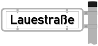 Straßenschild: Lauestraße