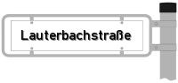 Schild Lauterbachstraße