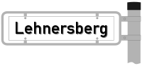 Strassenschild vom Lehnersberg