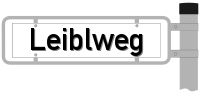 Strassenschild vom Leiblweg