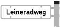 Strassenschild vom Leineradweg