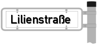 Schild Lilienstraße