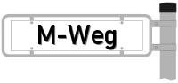 Strassenschild vom M-Weg