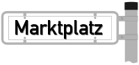 Strassenschild vom Marktplatz