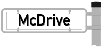 Strassenschild vom McDrive