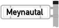 Strassenschild vom Meynautal