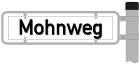 Strassenschild vom Mohnweg