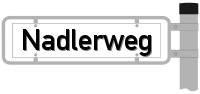 Strassenschild vom Nadlerweg