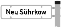 Strassenschild vom Neu Sührkow