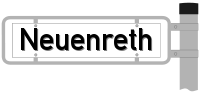 Strassenschild vom Neuenreth