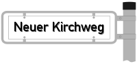 Strassenschild vom Neuer Kirchweg