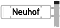 Straßenschild: Neuhof