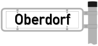 Strassenschild vom Oberdorf