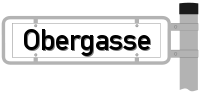 Strassenschild von der Obergasse