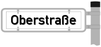 Straßenschild: Oberstraße