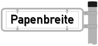 Strassenschild vom Papenbreite