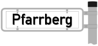 Strassenschild vom Pfarrberg